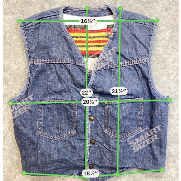 Vintage Montgomery Ward Denim Vest Blanket Lined Authentic Distressed Mens XL - Picture 9 of 10